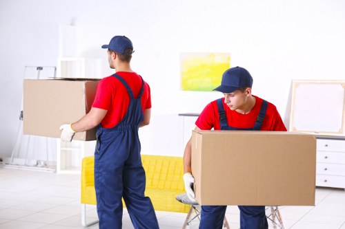 Movers supporting a local move in Charingcross near central London streets