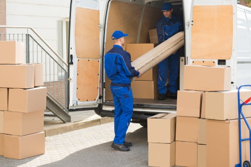 Removal team planning a move near Charing Cross streets