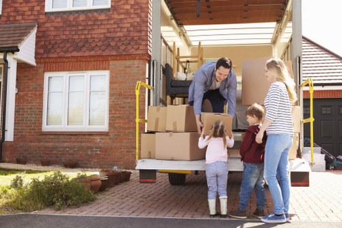 Packed household items ready for a local relocation