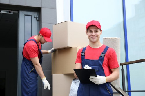 Removal team working in central London near Charing Cross