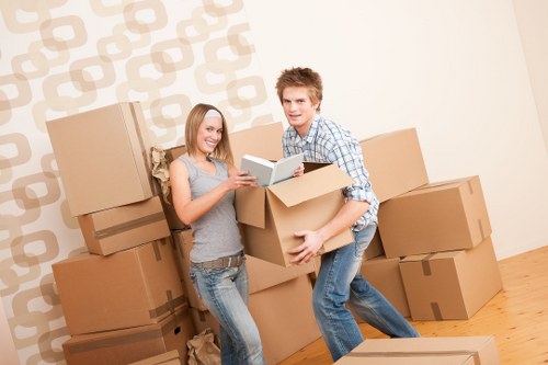 Preparing boxes and furniture for a local Charingcross removal service
